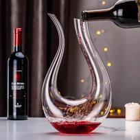 U formos vyno grafino dovanų dėžutė „Gulbės grafinis“ kūrybingas vyno separatorius 1500 ml gray