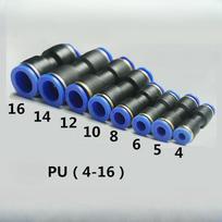 Sunkvežimių oro žarnų įstumiamos jungiamosios detalės, greitosios jungtys, plastikinės tiesios jungtys, PU jungiamosios detalės