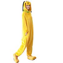 Helovino Cosplay Kostiumas Suaugusiems Šuns Kigurumi Vienos Dalies Pižama Animacinis Kombinezonas Viso Kūno Drabužiai S geltona