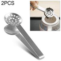 2 vnt nerūdijančio plieno apvalios arbatos maišelio žnyplės arbatos maišelio spaudiklio laikiklio rankena Squeezer Holder Grip sidabras