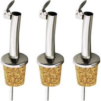3 kamštinių pilstytuvų rinkinys brendžio buteliams, Medinis, Universalus 3pcs gray