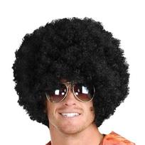 Juodas garbanotas afro perukas