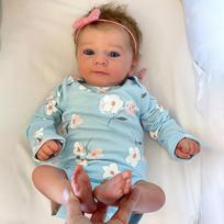 48 cm Reborn Baby Doll Felicia Gyvybiška lėlė su šaknimis plaukais Reborn Dolls Graži lėlė kūdikio dovana vaikams 48cm Cloth Body Doll