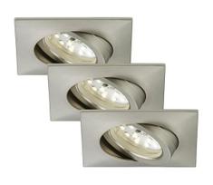 Briloner 7210-032 -KOMPLEKTAS 3x LED įleidžiamas lubinis šviestuvas ATTACH LED/5W/230V IP23 chromas