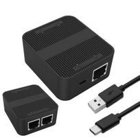 RJ45 tinklo kabelio skirstytuvas – nuo 1 lizdo iki 2 RJ-45 lizdų