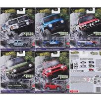 Hot Wheels Premium Terra Track Modeliukų rinkinys Datsun Off Road,Toyota Cruiser FJ60,Mitsubishi Pajero,Hummer H1,Jeep Gladiator