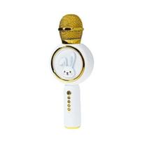 Karaoke bluetooth mikrofonas zuikutis - baltas