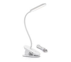 Aigostar - LED Pritemdomas įkraunamas stalinis šviestuvas su segtuku LED/2,5W/5V 1200mAh balta