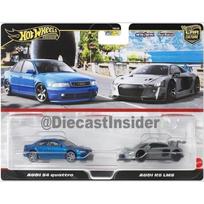 Hot Wheels Premium 2-pack Modeliukas Audi S4 quattro / Audi R8 LMS (yra Sandėlyje)