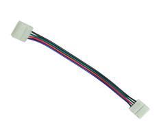 Lanksti dvipusė jungtis RGB LED juostoms 4 kontaktų 10 mm