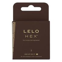 LELO Hex Respect XL - prezervatyvai XL dydžio - 3 vnt