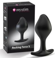 mystim Rocking Force S - elektrinis analinis kaištis - mažas (juodas)