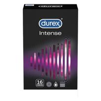 Durex Intense - prezervatyvai su briaunelėmis ir taškeliais - 16 vnt