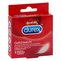Durex Feel Thin - natūralaus pojūčio prezervatyvai (3 vnt.)