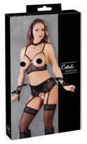 Cottelli Bondage - moteriškas nėriniuotas apatinis komplektas 5 dalių