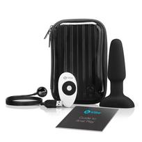 b-Vibe - sukamasis karoliukų, įkraunamas analinis vibratorius (juodas)
