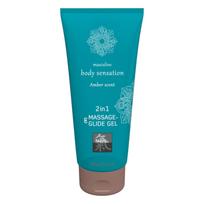 HOT - „Shiatsu 2in1 Amber Scent“ masažo lubrikantas - gintaro (200 ml)