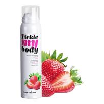 Tickle my body - masažo putos - braškinės - 150 ml