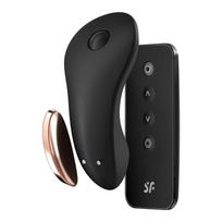Satisfyer Little Secret - programėle valdomas klitorio vibratorius (juodas)