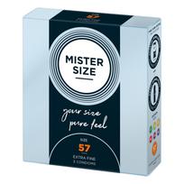 Mister Size - plonas prezervatyvas - 57mm - 3 vnt.
