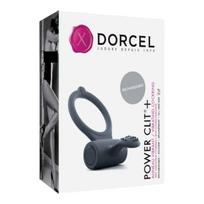 Dorcel Power Clit Plus - įkraunamas vibruojantis penio žiedas (juodas)