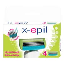 X-Epil - moterų skustuvo galvutės - 4 ašmenys - 4 vnt.