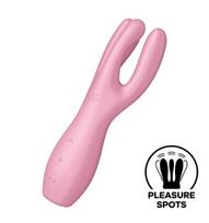 Satisfyer Threesome 3 - klitorio vibratorius - įkraunamas - rožinis