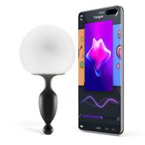 Magic Motion Bunny - programėle valdomas analinis vibratorius su triušio uodegyte (baltas)