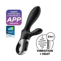 Satisfyer Heat Climax+ - Programėle valdomas šildomas analinis vibratorius (juodas)