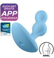Satisfyer Deep Diver - programėle valdomas analinis vibratorių (mėlynas)