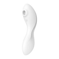 Satisfyer Curvy Trinity 5+ - programėle valdomas 2 viename vibratorius (baltas)