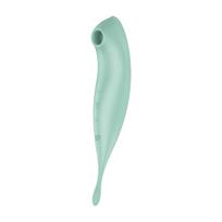 Satisfyer Twirling Pro - programėle valdoma klitorio vibratoriaus lazdelė (mėtinė)