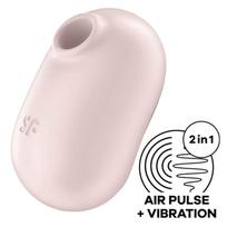 Satisfyer Pro To Go 2 - klitorio stimuliatorius su oro bangomis - smėlio spalvos