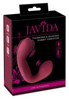 Javida Thumping - pulsuojantis G-taško ir klitorio vibratorius (raudonas)