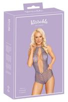 Kissable - nėriniuotas kūno kostiumas su kaklo dirželiu - violetinis - L/XL