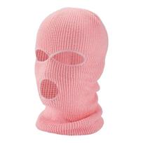 Balaclava - megzsta kaukė su 3 angomis - rožinė