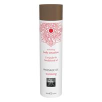 HOT - Shiatsu šildantis masažo aliejus - kalendra-santalmedis 100 ml