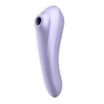 Satisfyer Dual Pleasure - programėle valdoma 2 in 1 oro bangų vibracija (violetinė)