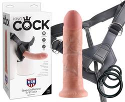 King Cock Strap-on 8 - prisegamas dildo (kūno spalvos)