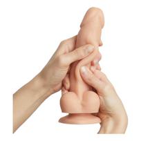 Strap-on-me S - dviejų sluoksnių, su siurbtuku dildo (kūno spalvos)