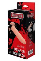 RealStuff - dirželis su dildo - siauras, natūralios spalvos