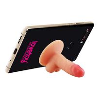 Lovetoy - mini dildo su siurbtuku - laikiklis telefonui - kūno spalvos