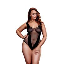 BACI Plus Size - kūno kojinė iš tinklinio audinio - juoda - XL-XXL