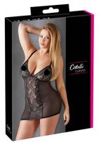 Cottelli Plus Size - naktinukai didesniems dydžiams - permatomi nėriniai - juodi
