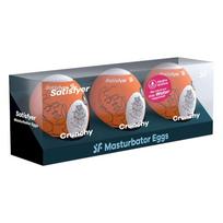 Satisfyer Egg Crunchy - masturbatorius rinkinys vyrams - 3 vnt