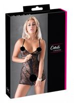 Cottelli - tampri nėriniuota suknelė su blizgiomis juostomis - juoda