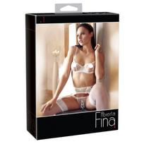 Abierta Fina - liemenėlių rinkinys - atvira krūtinė - juoda - 80B/M