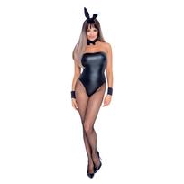 Cottelli Bunny - blizgus sekso kiškutės kostiumas 5 dalių - M