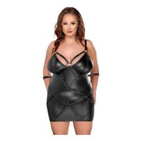 Cottelli Plus Size - suknelė su antrankiais - juoda