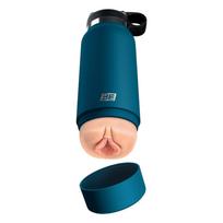 PDX - Fuck Flask Private Pleaser - dirbtinė vagina gertuvėje (mėlyna-natūrali)